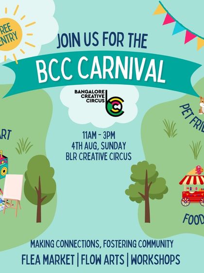 Come for the music and art, stay for the community. Our carnivals are pet-friendly, family-friendly events with food stalls, workshops, and a flea market, all designed to foster connections.