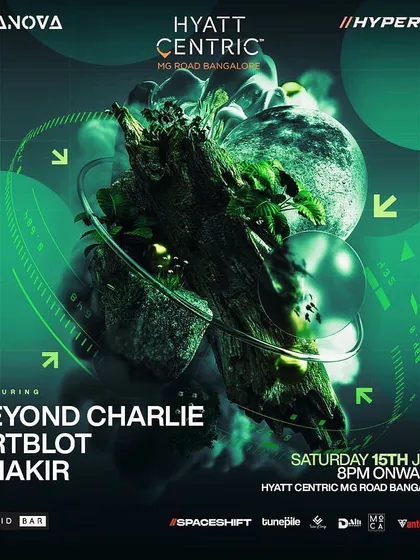 A duplicate of the flyer for the Beyond Charlie event at Hyatt Centric.