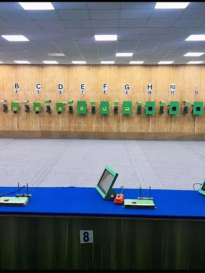 Our modern, air-conditioned 10m indoor shooting range is equipped with 14 electronic targets, providing the professional environment needed for precision training and analysis.
