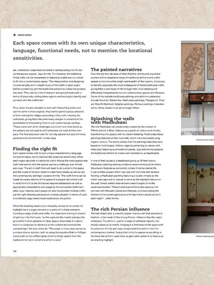 The Antarya Mag feature delves into our design process, from finding the right artisans to developing painted narratives and incorporating diverse cultural influences.