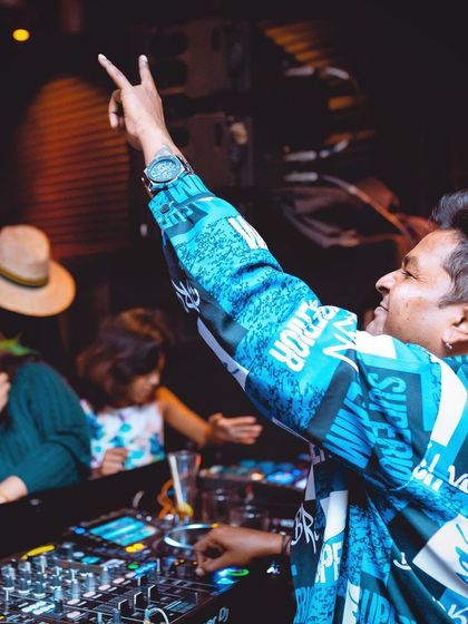 A moment of peace and connection with the music. Even in the middle of a high-energy set, there are moments of pure melodic bliss.