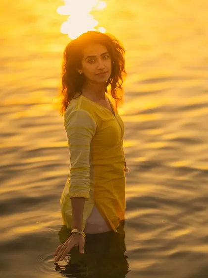 Right place, right time. A golden hour portrait in the Ganga during the Maha Kumbh. Life is a constant series of realigning to be in the flow of grace.