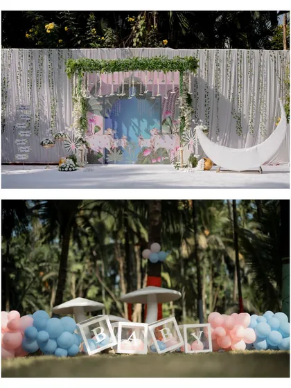 Beyond portraits, I also capture the ambiance and decor of your baby shower. From the main stage backdrop to the themed decorations, these detail shots help you remember the complete setting of your special day.
