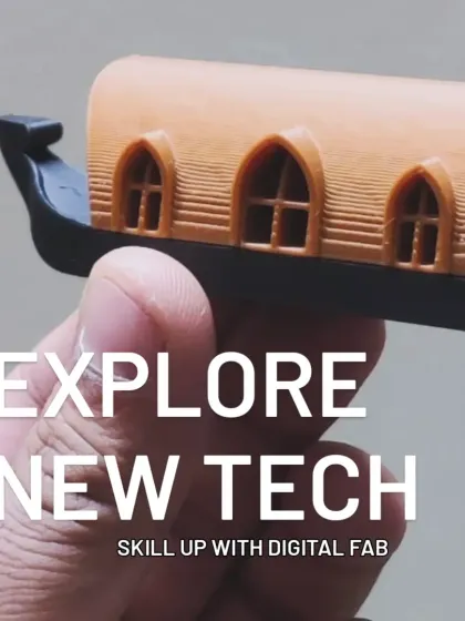 Go from digital design to physical object in hours. This 3D printed model of a Kettuvallam houseboat shows how you can use our digital fabrication lab to create detailed prototypes, custom parts, or unique art pieces.