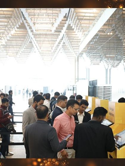 The registration hall is packed with professionals, showcasing the massive scale and reach of our premier lighting event.