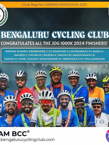 This is what victory looks like for the BCC family. Here are our finishers from the Jog 1000k BRM, one of the toughest endurance rides. Completing a 1000km brevet is a massive achievement, and we celebrate every single rider who pushes their limits and crosses the finish line.