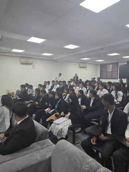 A wide shot of the audience at the POCSO Act seminar. The large turnout of law students shows a promising and genuine interest in understanding and tackling the legal complexities surrounding child protection.