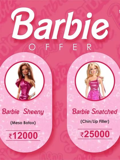 Continue the Barbie trend with our "Barbie Sheeny" Meso Botox for a radiant glow or get "Barbie Snatched" with our chin and lip filler combination for a perfectly contoured look.