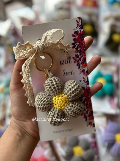 We also customize the packaging for our keychain gifts, like this one with a "Get Well Soon" card. It’s a small way to send a big message of care.