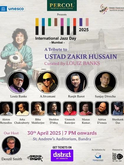Another poster for the International Jazz Day concert, showcasing the full lineup of virtuoso musicians. These collaborations are a huge learning experience.