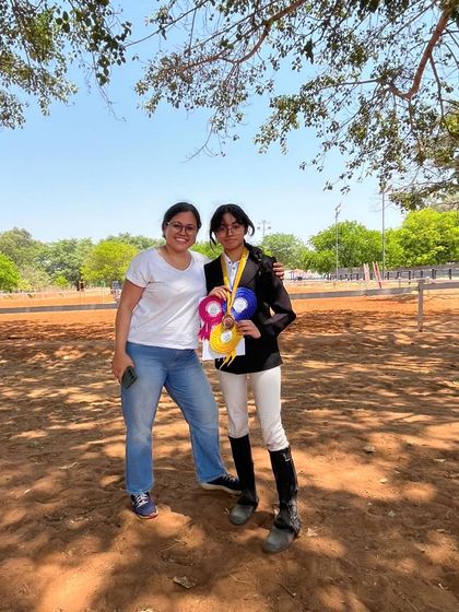 A rider and her mother celebrating a win. We are incredibly grateful for the staunch support of our parents, who are a vital part of the REA community.