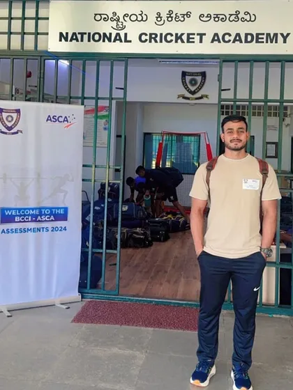 A dream is your creative vision for your life in the future. Standing outside the National Cricket Academy, a place I've always aspired to be.