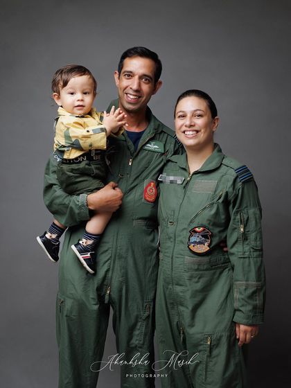 A duplicate of the classic Airforce family portrait, this image remains a strong and proud representation of this unique family.