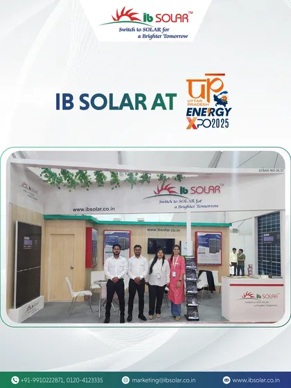 Our team at the UP Energy Expo 2025. We showcased our powerful solar panels and our role in supporting key government initiatives like PM-KUSUM and PM Surya Ghar.