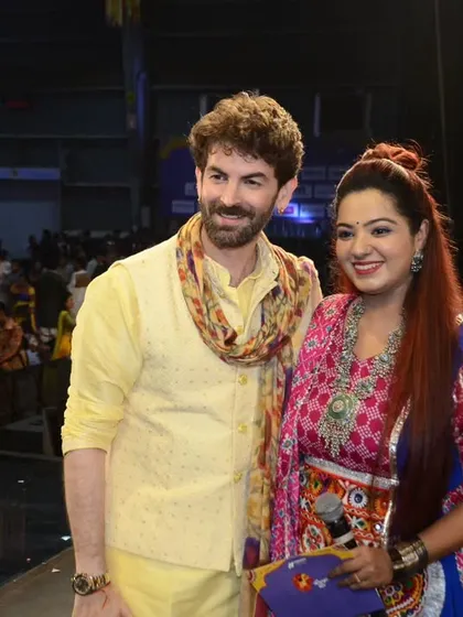 A candid shot with actor Neil Nitin Mukesh backstage at Rangilo Re. I am comfortable and professional when interacting with celebrity guests, ensuring they have a great experience.