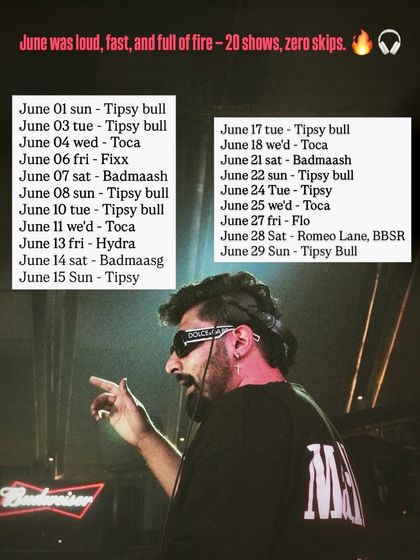 June was loud, fast, and full of fire. 20 shows, zero skips. This is a look at my packed schedule for the month.