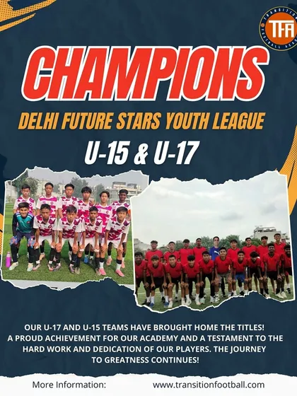 We build champions. My U-15 and U-17 teams have conquered the Delhi Future Stars Youth League, bringing home both titles. This achievement is a testament to the high-performance culture and winning mentality I instill in every player at the academy.