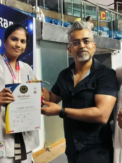 Another one of our karate champions being recognized for her outstanding performance. We believe in celebrating every achievement, as it builds the confidence needed to succeed both in and out of the dojo.