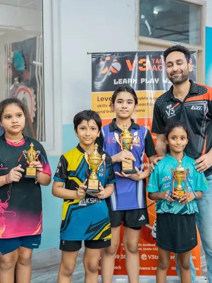 Nothing makes me prouder than seeing my students with their well-earned trophies. This picture captures the joy and success from our recent tournament, a testament to their dedication.