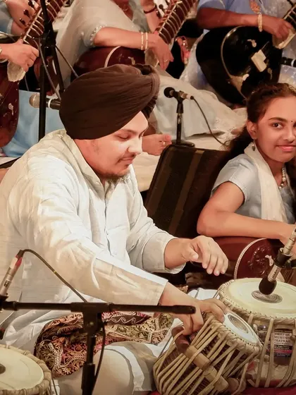 A close-up during the Goa concert. It was wonderful to see young artists as part of this grand ensemble.