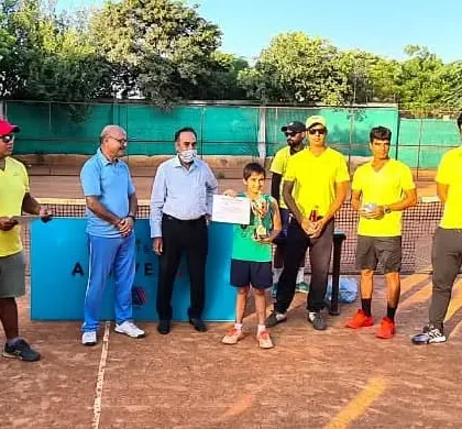 Another proud moment from our academy tournament, celebrating the runner-up in the Under-8 Aptitude Test.