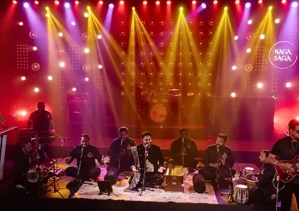 We created a private 'Live Studio' session for this reception, inspired by Coke Studio. The setup featured a full house band and a lineup of diverse artists, delivering a unique, high-energy musical fusion experience for all the guests.