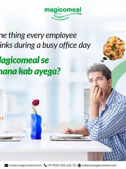 "Magicomeal se khana kab ayega?" is a thought every employee has on a busy day. The answer is: very soon! I am here to replace your old canteen food with diverse, nutritious, and tasty meals.