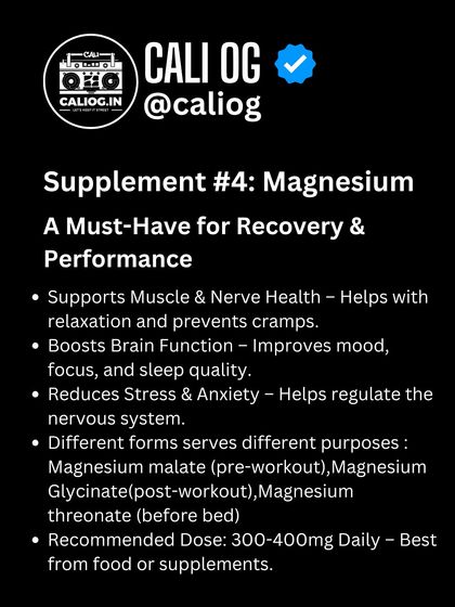 Magnesium is a must-have supplement for recovery and performance. It supports muscle and nerve health, improves sleep quality, and helps regulate the nervous system. We explain the different forms and recommended doses.