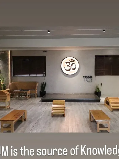 AUM is the source of all knowledge. Our new classrooms are designed to symbolize the yogic journey of creation (A), preservation (U), and liberation (M), creating a sacred space for learning.