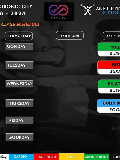 Never get bored with your routine. Many of our memberships include free, unlimited access to a wide variety of group classes like Yoga, HIIT, Pilates, and Bolly Beats, scheduled for both morning and evening.