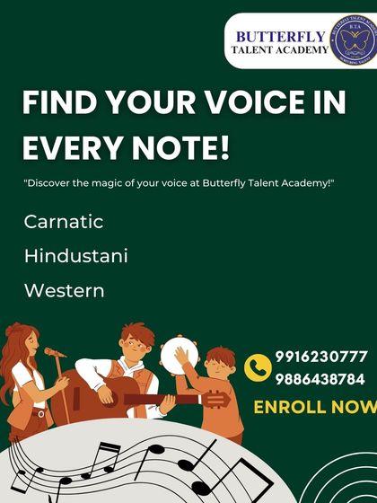 Find your voice in every note with our diverse vocal programs. We offer specialized training in Carnatic, Hindustani, and Western singing to suit every student's passion.