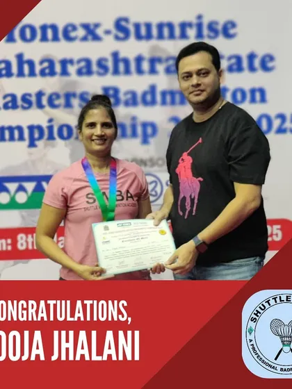 Pooja Jhalani receiving her silver medal. Her journey of three years of dedicated practice for this moment shows what perseverance can achieve.