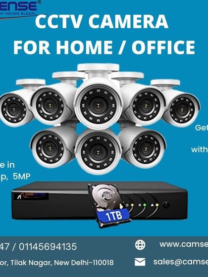 For comprehensive home or office security, I offer multi-camera setups with a 1TB hard drive for ample storage. These systems are available with 2MP, 2.4MP, or 5MP cameras to suit your needs.