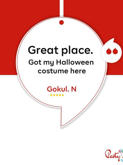 We love hearing from our happy customers like Gokul, who found the perfect Halloween costume at our store. We're thrilled we could be a part of your celebration.