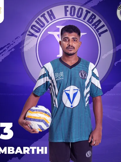 Player profile for Jumbarthi, number 03. He is a vital part of our squad for the Borivali Football Championship League.