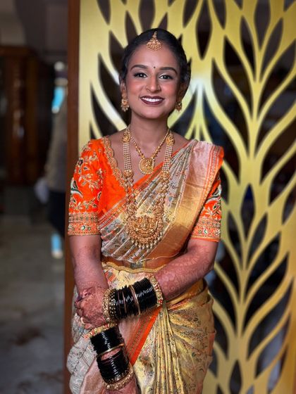 A joyful and confident bride, ready for her big day. My focus is always on creating a look that feels comfortable and lets your true happiness shine through, just like in this beautiful shot.