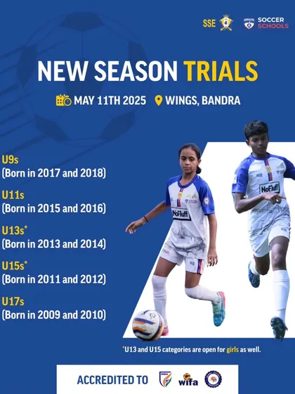 Your journey starts here. We hold annual trials for our youth teams, from U9s to U17s, including dedicated categories for girls. This is your child's chance to join one of Mumbai's most trusted and AIFF-accredited football academies.