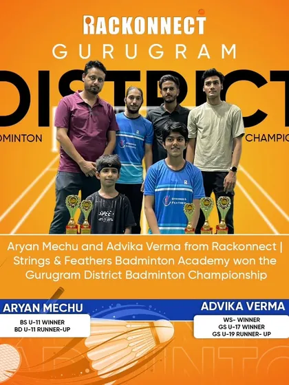 More champions from the Gurgaon District Championship. We congratulate our academy players Aryan and Advika for their wins and runner up positions across multiple categories.