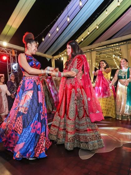 Crimson and Cherry - Full-Service Wedding Planning & Execution Vibrant Sangeet & Mehendi Nights photo 37