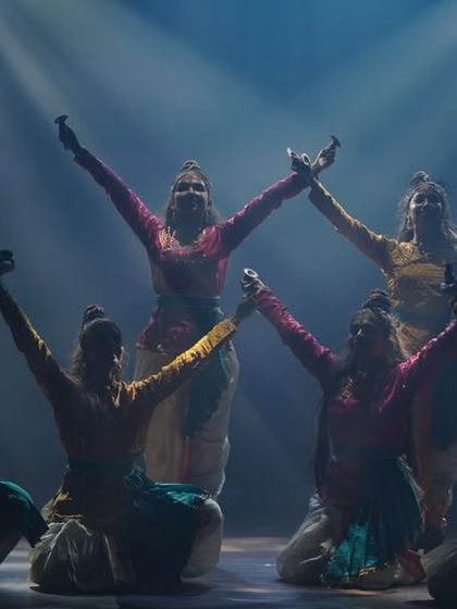 A beautiful formation from one of our group dance pieces. The unity and grace of the dancers are a testament to their hard work and the collaborative spirit of our academy.