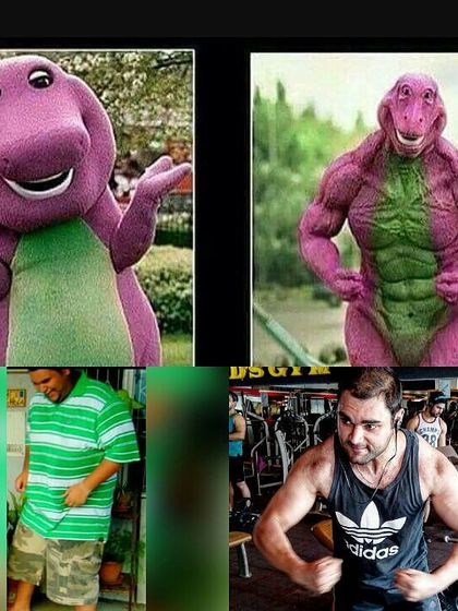 A little humor about the journey. If Barney the dinosaur can transform, so can you. It always seems impossible until it's done.