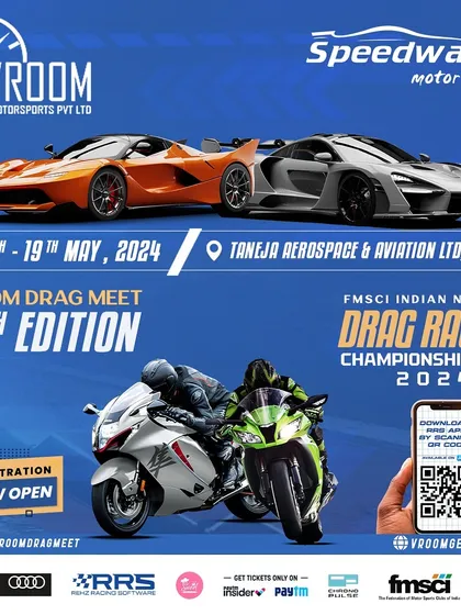 We are the official home of the FMSCI Indian National Drag Racing Championship for 4-wheelers. This poster announces our 10th edition and this prestigious 5-year partnership, offering brands association with a nationally sanctioned championship.