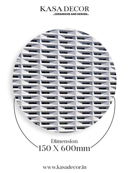 A close-up of the 'Osmosis' tile with its dimensions. This tile is designed for creating artistic and functional screens and partitions.