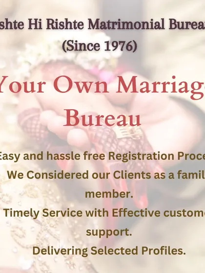 We consider our clients as family. Our process is easy and hassle free, with timely service and a curated list of selected profiles delivered to you.