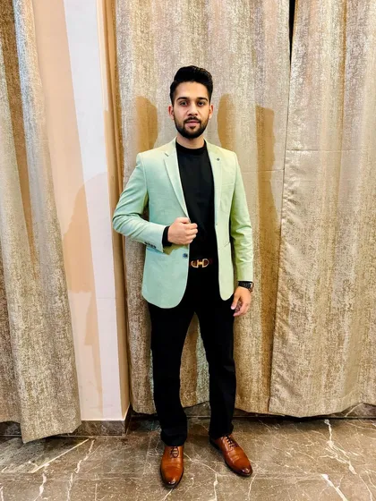 A smart casual look for a professional gathering. My practice extends beyond the courtroom to networking and client consultations.