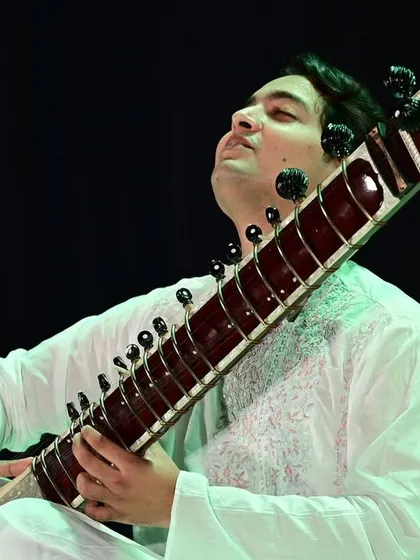 A moment of deep musical immersion during the tribute concert for Pandit Kumar Gandharva Ji. His music has been a great source of inspiration for me.