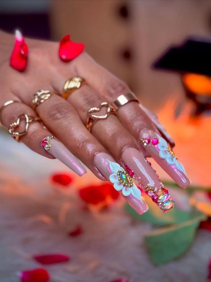 The full set, looking glamorous and ready for a special occasion.