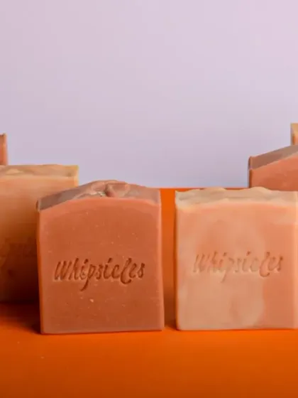 Our Orange Grapefruit Soap is crafted with eight luxurious oils and butters to pamper your skin. The citrus scent awakens your senses, while French Pink Clay provides a gentle polish.