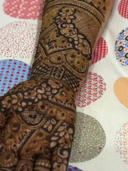 A close-up of the palm and wrist area of the same design.