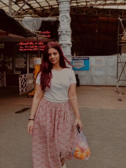 A moment of peace at the temple. My simple, comfortable outfit was perfect for a day of festivities and errands.